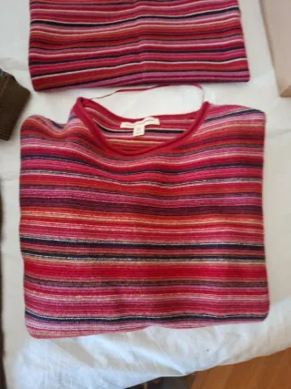 Jersey cuello alto rayas mujer talla única