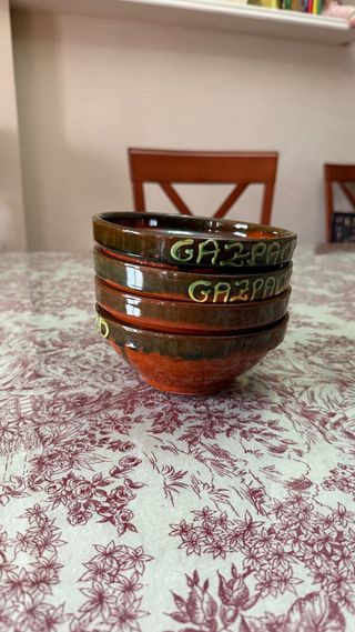 Juego de 4 cuencos de cerámica