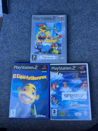Lote 3 Juegos PS2: Simpsons, Fish, Disney