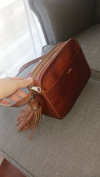 Bolso Uterqüe Piel Marrón