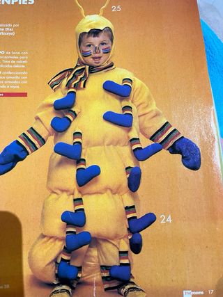 Disfraz Ciempiés Niño Dorado