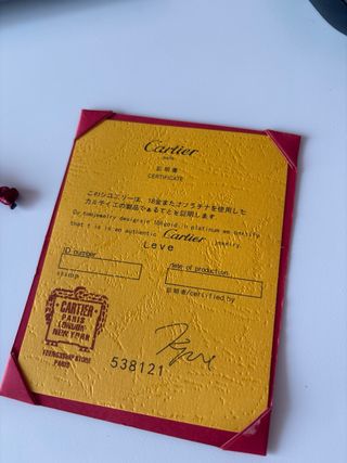 Sacca gioielli Cartier rossa