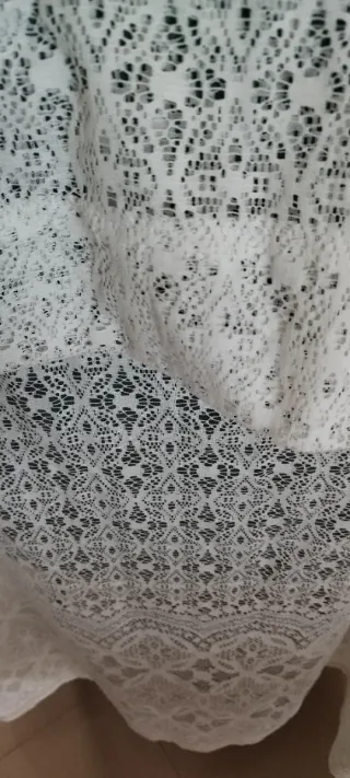 Cortina o estor blanco transparente