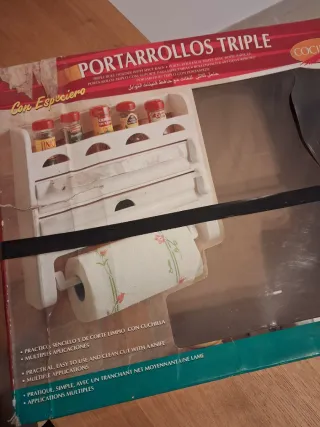 Portarotoli da cucina bianco