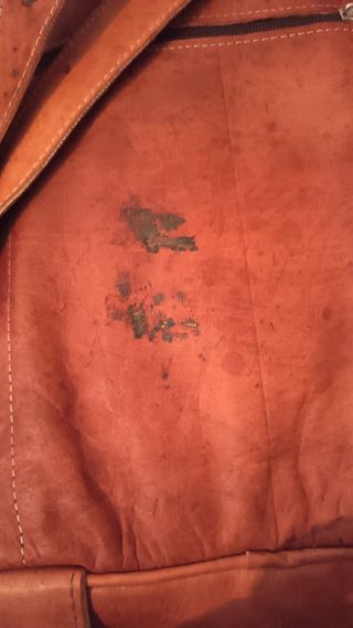 Mochila de cuero unisex con defecto