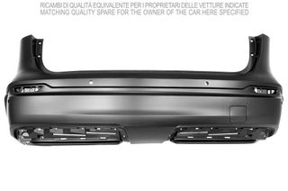 Paragolpes Trasero Imprimado 4 Agujeros Para Sensores Con Agujero Moldura para Nissan QASHQAI 2017