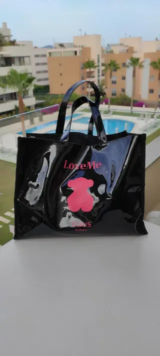 Bolsa Tous Charol Negro Grande