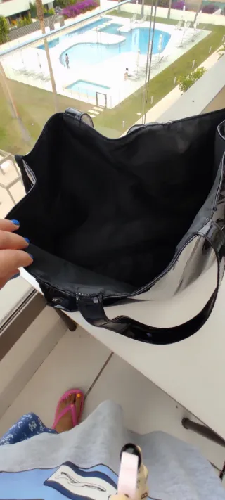 Bolsa Tous Charol Negro Grande