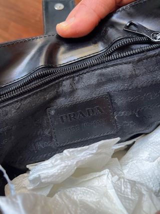 Borsetta Prada originale pelle nera vintage