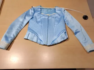 Corpiño de fallera azul niña 12 años .