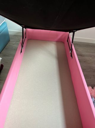 Cama canapé polipiel rosa 90x190cm