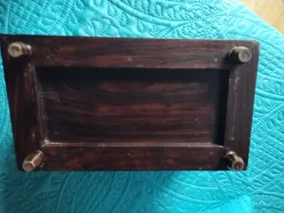 Caixa madeira decoração madrepérola elefantes