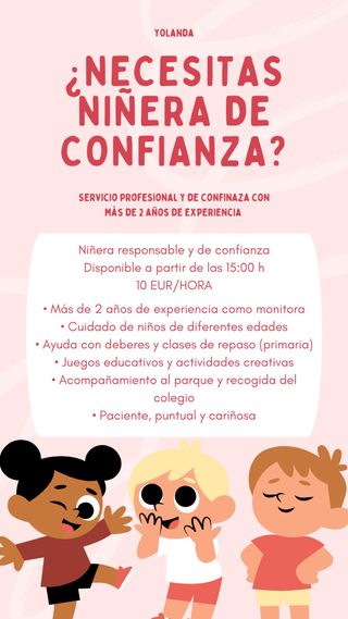 Niñera profesional con experiencia en Valencia