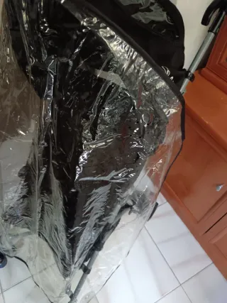 Silla de paseo negra paraguas