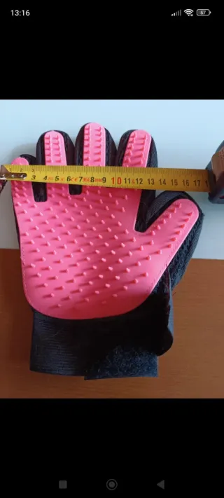 Guante y cepillo para mascotas