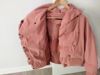 Plumífero rosa acolchado