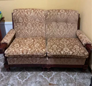 Divano a 2 posti con stampa floreale