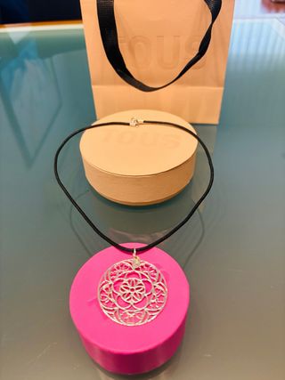 Colgante Tous Plata y Cuero