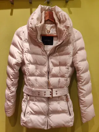 Plumífero beige mujer