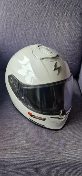 Casco Scorpion Blanco. Talla XS