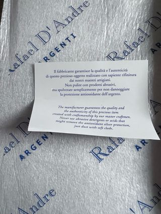 Cornice in argento Rafael D'Andre