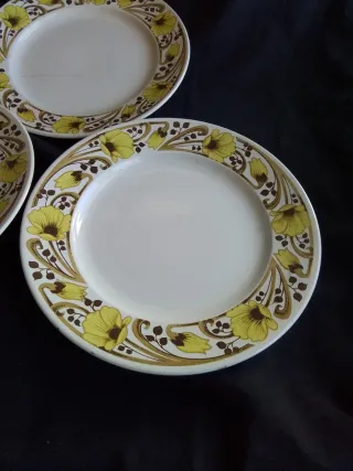 Juego de 3 platos de cerámica Inglesa