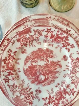 Vajilla Quadrifoglio estilo Cartuja de Sevilla