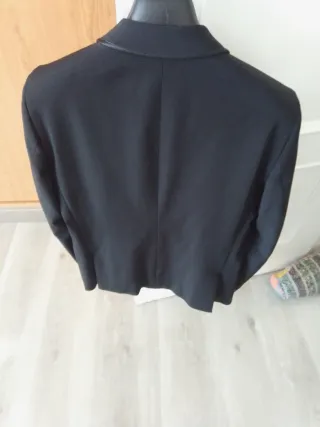 Chaqueta de vestir negra hombre