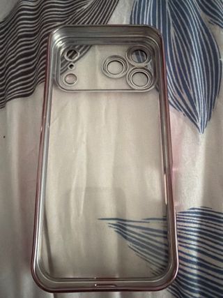 Funda iPhone 17Pro max  Rosa Transparente