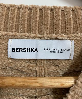 Jersey de punto trenzado beige