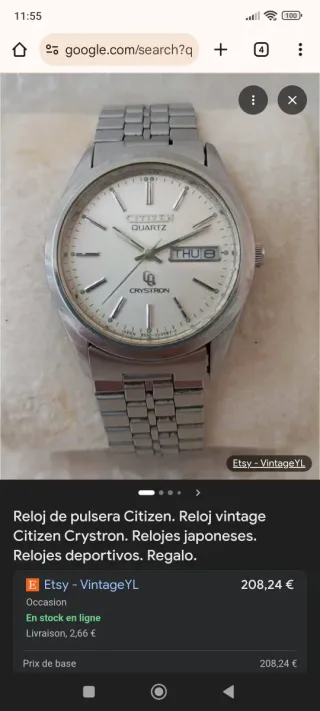 Orologio vintage Citizen Crystron