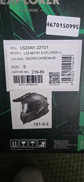 Casco LS2 Explorer Carbon MX701 Talla S