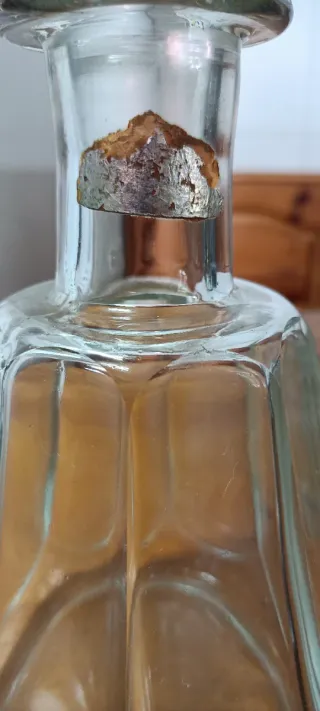 Juego de 2 piezas de cristal antiguas