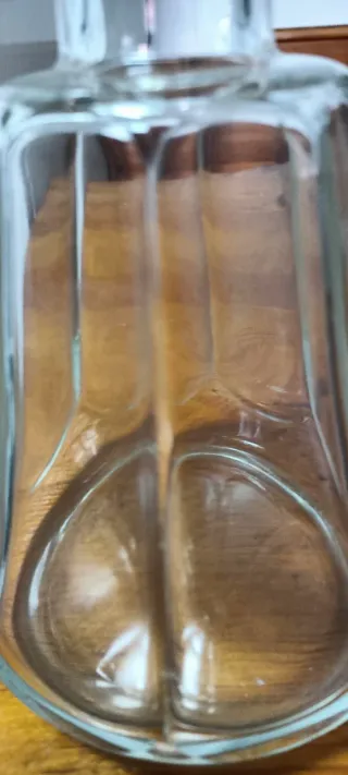 Juego de 2 piezas de cristal antiguas