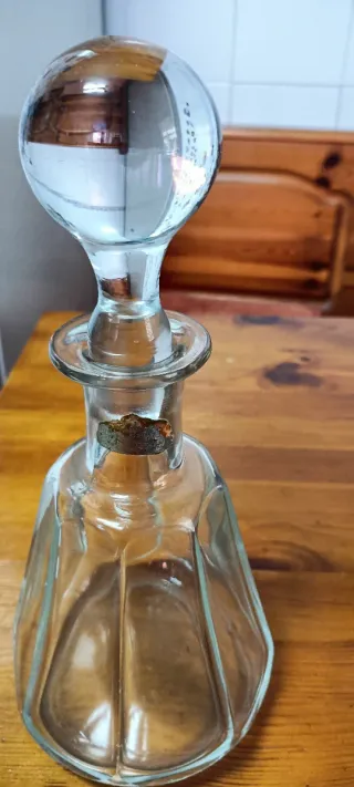 Juego de 2 piezas de cristal antiguas