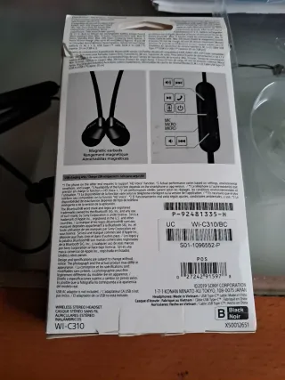 Auriculares Sony WI-C310 Bluetooth Negros