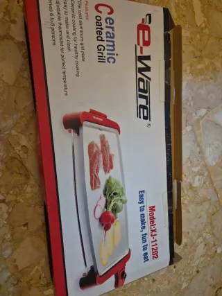 Plancha Grill Cerámica Eléctrica