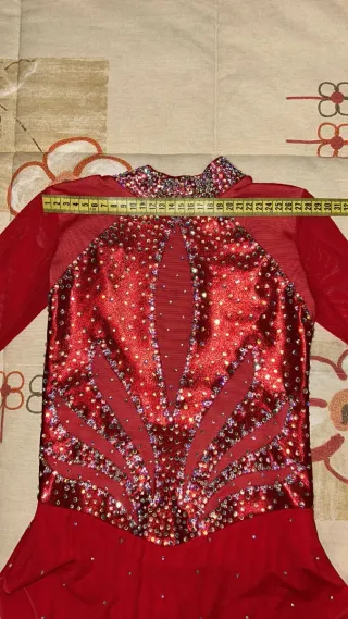Maillot patinaje artístico rojo