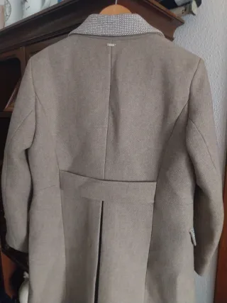 Abrigo Morgan Mujer Talla 42 Marrón/Plata