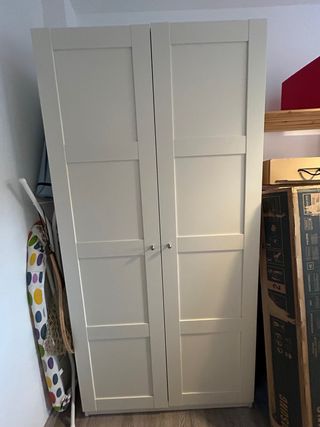 Armario blanco 2 puertas madera