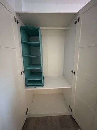 Armario blanco 2 puertas madera