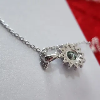 Colgante Plata Moissanita Flor