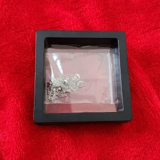 Colgante Plata Moissanita Flor