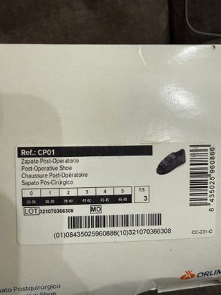 Zapato Post-Operatorio CP01 Negro