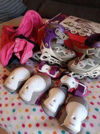 Patines en línea Oxelo Fit 3 + bolsa-protecciones