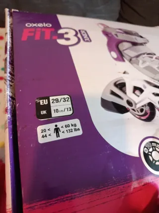 Patines en línea Oxelo Fit 3 + bolsa-protecciones