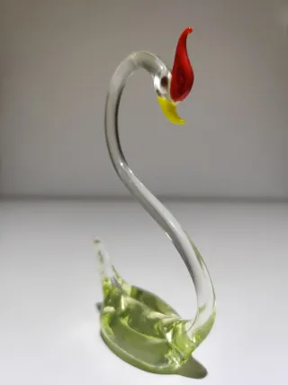 Figura Cisne Cristal Murano color Amarillo