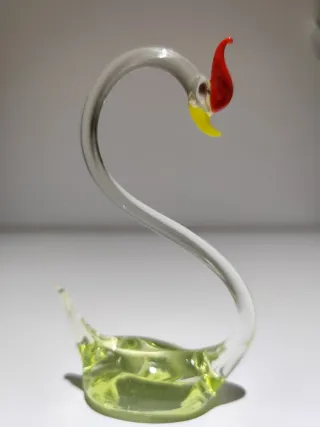 Figura Cisne Cristal Murano color Amarillo