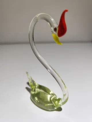 Figura Cisne Cristal Murano color Amarillo