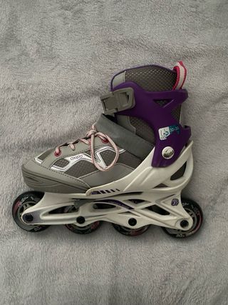 Patines en línea oxelo talla 32-35grises y morados